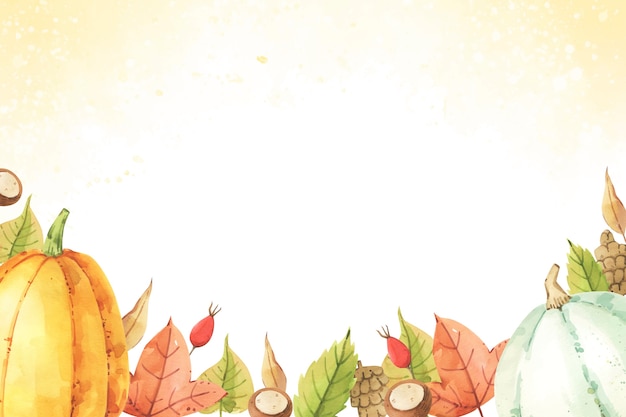 Vector watercolor background for fall season