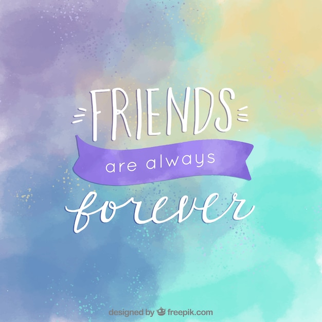 Vector watercolor background of friendship day