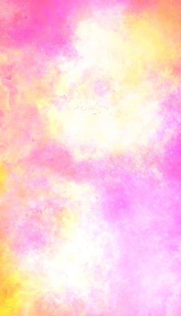 Watercolor background pink with yellow
