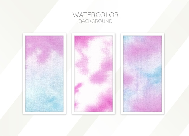 Vector watercolor background set