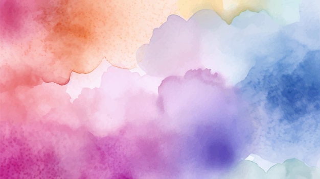 Vector watercolor background with many different colors