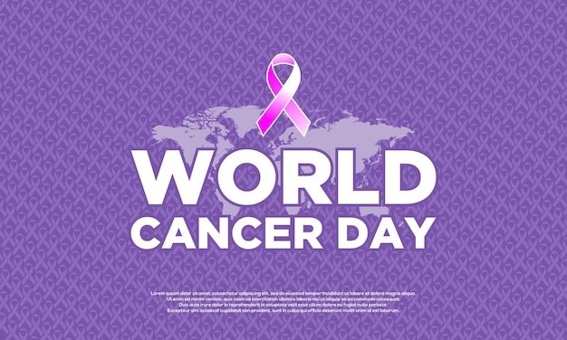 Watercolor background world cancer day