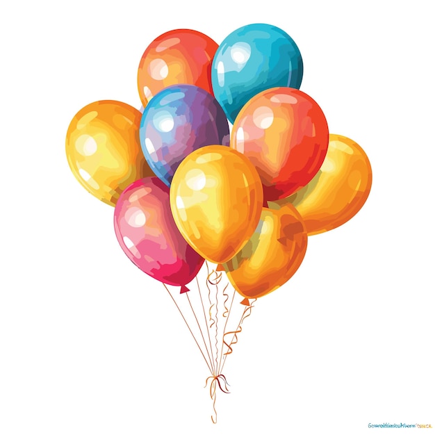 Watercolor ballon clipart