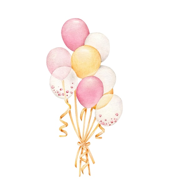 Vector watercolor balloons