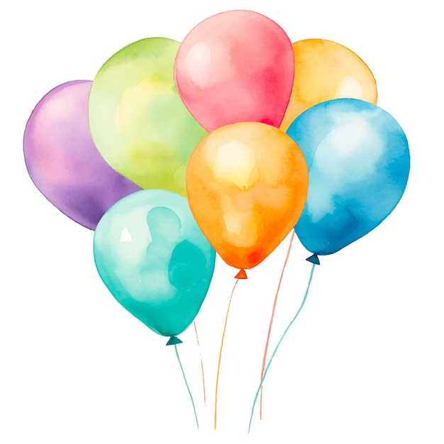 watercolor balloons