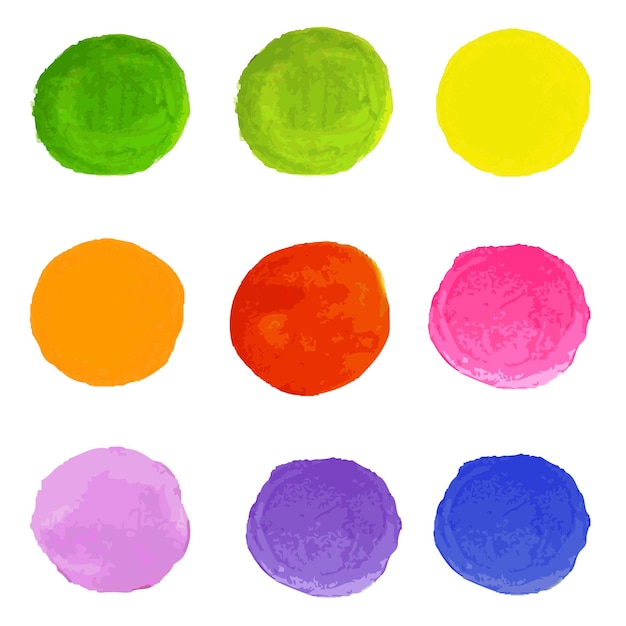 Watercolor Blots, With Gradient Mesh, 