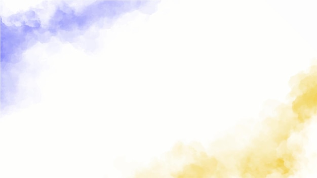 Watercolor blue and yellow shapes background for summer