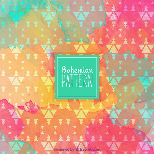 Watercolor bohemian pattern