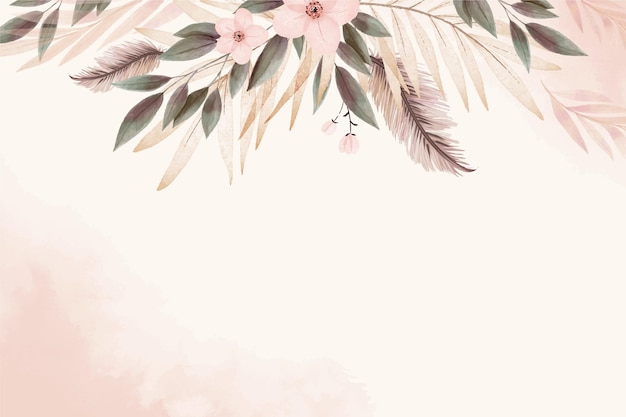 Watercolor boho background