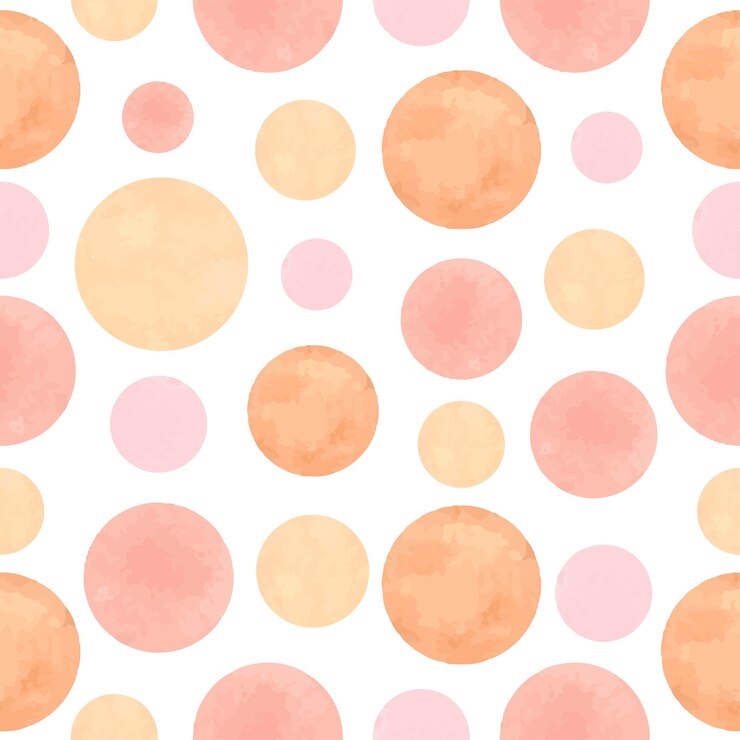 Vector watercolor boho beige dots pattern. vector illustration