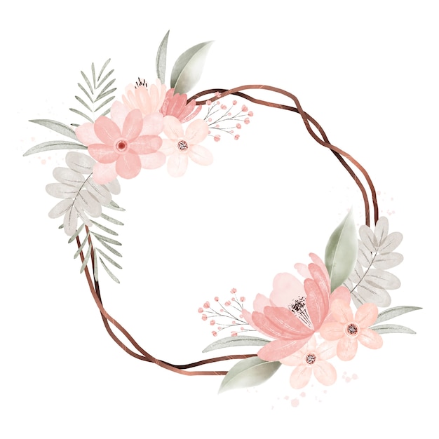 수채화 boho 프레임 디자인