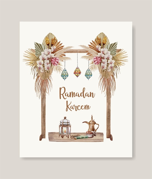 Acquerello boho ramadan kareem