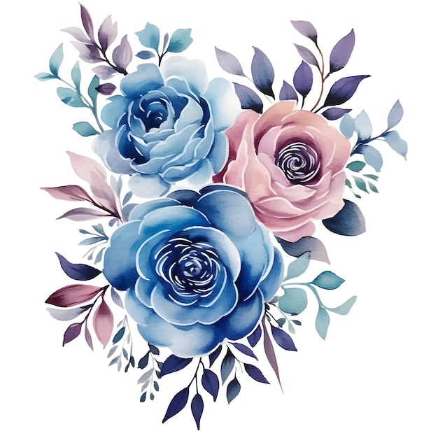 Watercolor botanical floral illustration