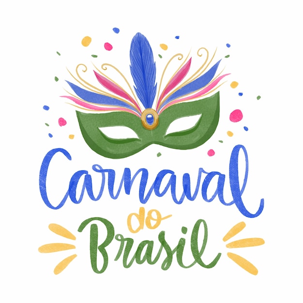 Watercolor brazilian carnival illustration