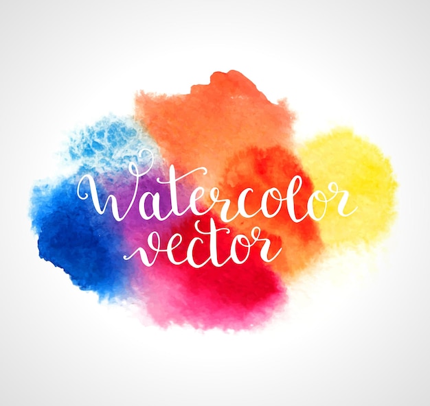 Vector watercolor bright hand painted background