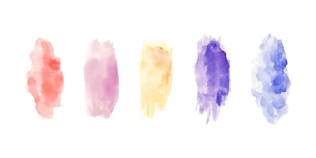 watercolor brush stroke set collection