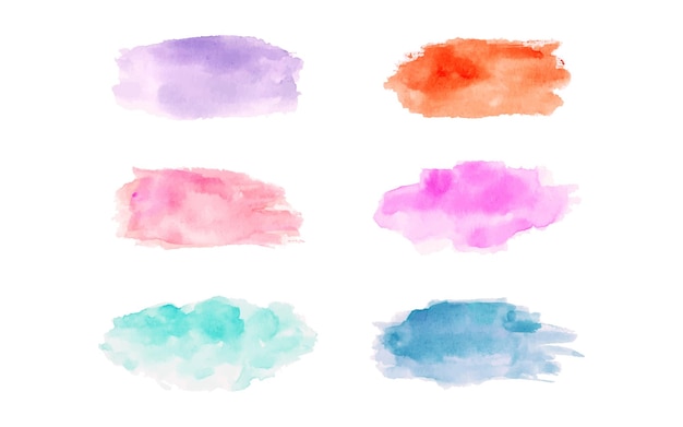 watercolor brush stroke set collection