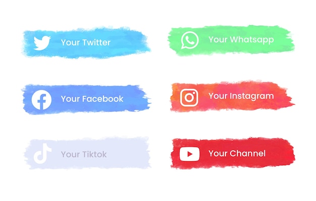 Watercolor Brushes Social Media Template