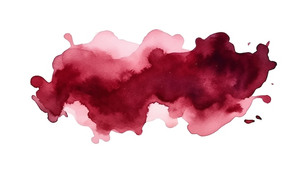 Watercolor burgundy abstract background Watercolour maroon splash texture Vector watercolour pattern