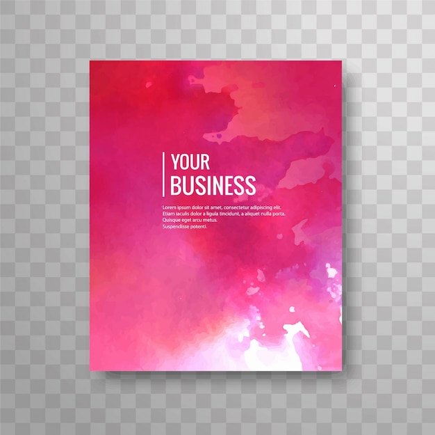 Watercolor business brochure design