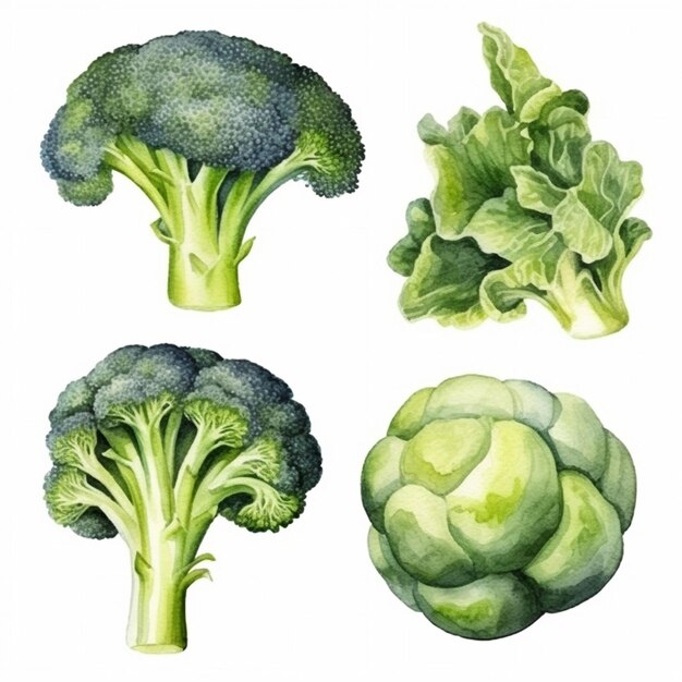 Vector watercolor cabbage vector art 2023 vegetables watercolor onions garlic clove turnip patato