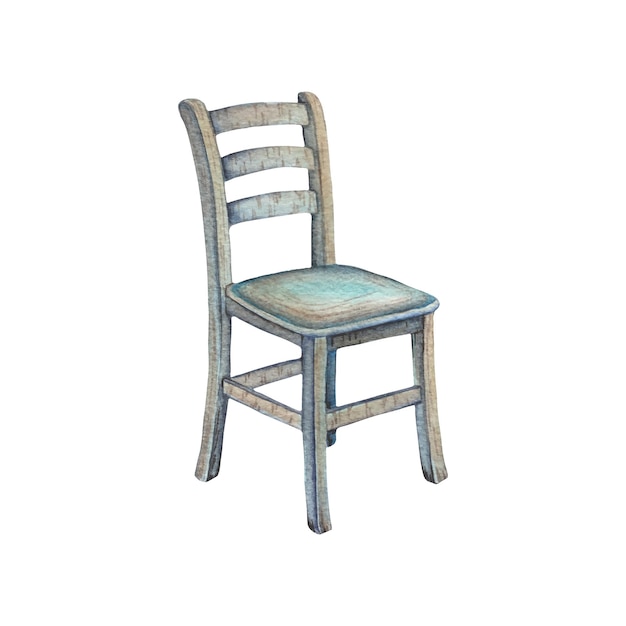 watercolor chair in provence style