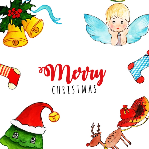 Watercolor Christmas Background