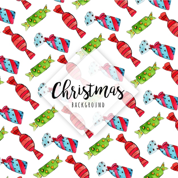 Watercolor Christmas Background