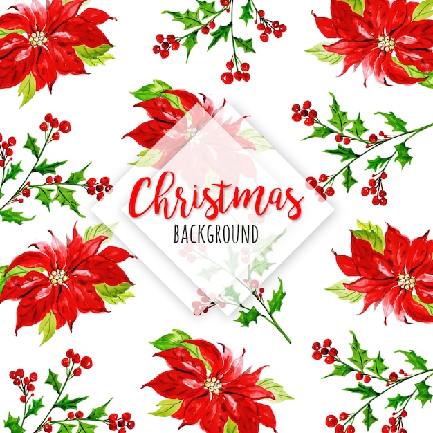 Watercolor Christmas Background