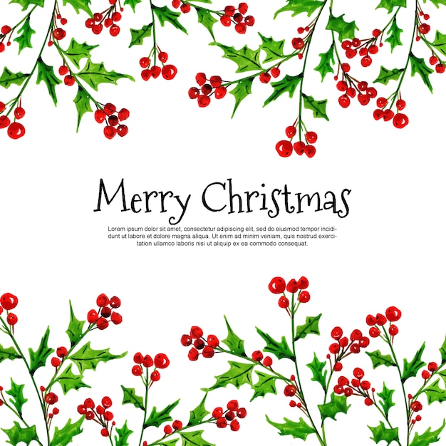 Watercolor christmas background