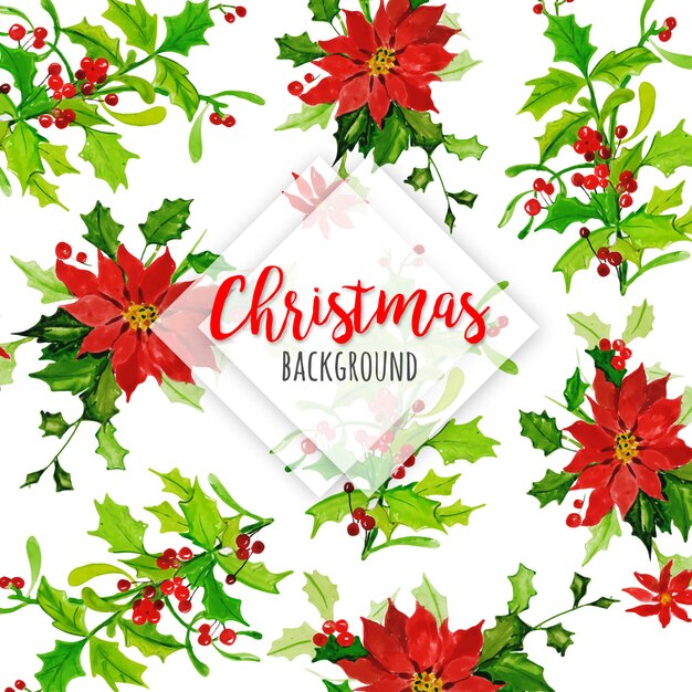 Watercolor Christmas Background