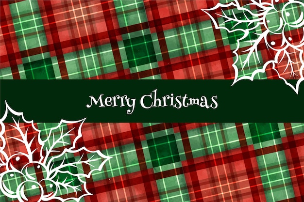 Vector watercolor christmas background