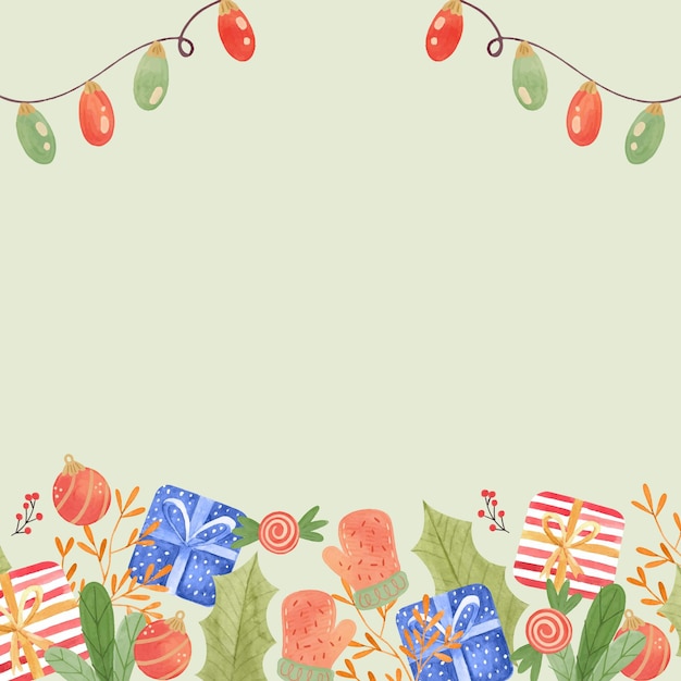 Watercolor christmas background