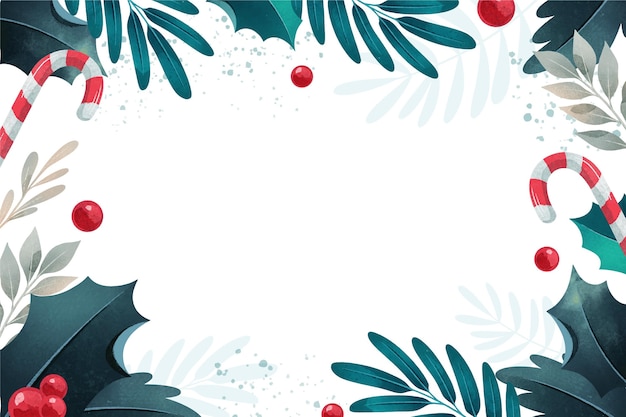 Vector watercolor christmas background
