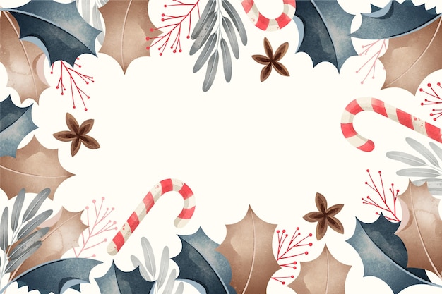 Watercolor christmas background