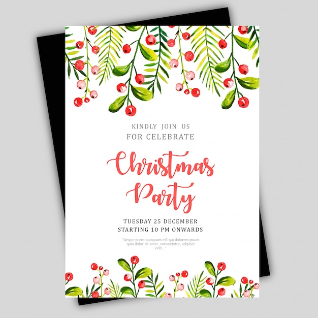 Watercolor Christmas Banner Template