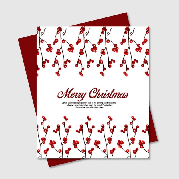 Vector watercolor christmas floral-kaarten