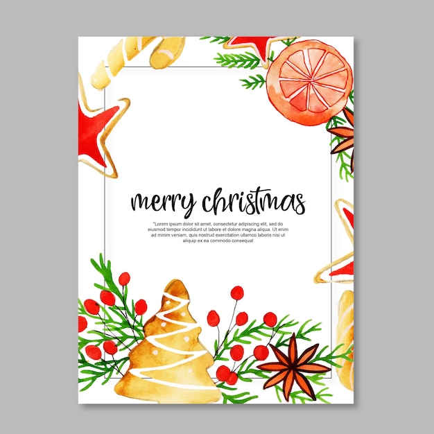 Watercolor Christmas Pattern  Background