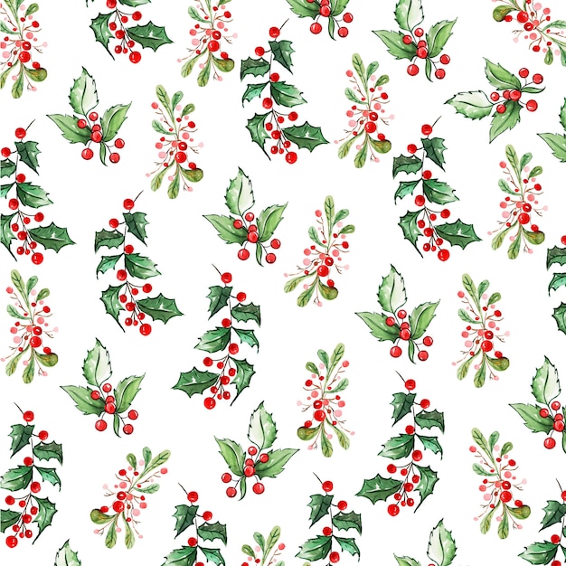 Watercolor christmas pattern backgrounds