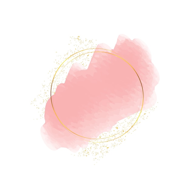 Vector watercolor circle brush with particale