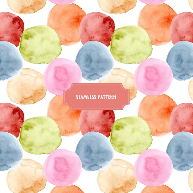 watercolor circle seamless pattern