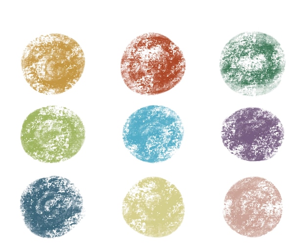 Watercolor circle shape vector collection pastel rainbow colors spots set colorful watercolour dots