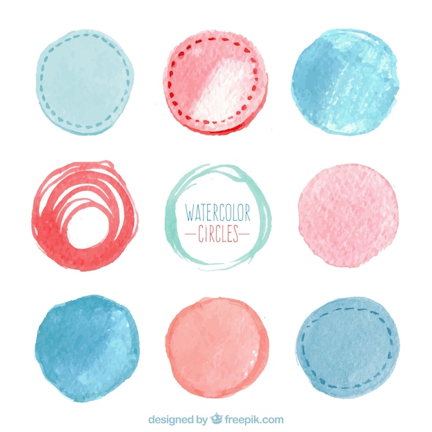 Vector watercolor circles