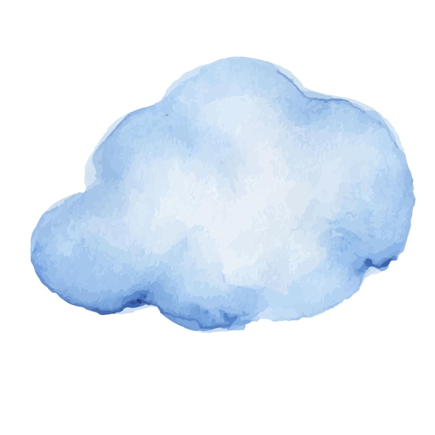 Vector watercolor cloud for baby shower illustrations