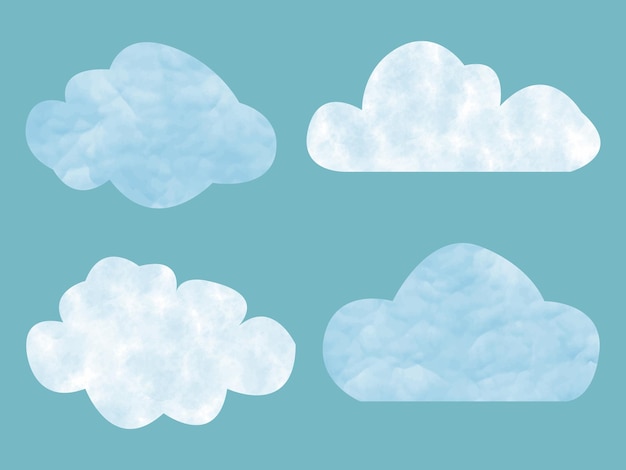 Set di nuvole ad acquerello