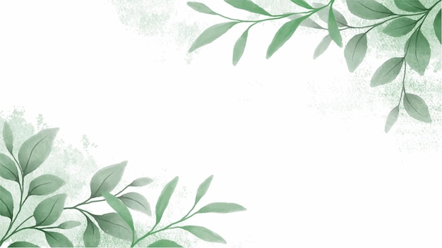 watercolor concept leaves background