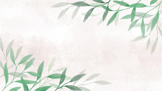 Watercolor concept nature leaf background