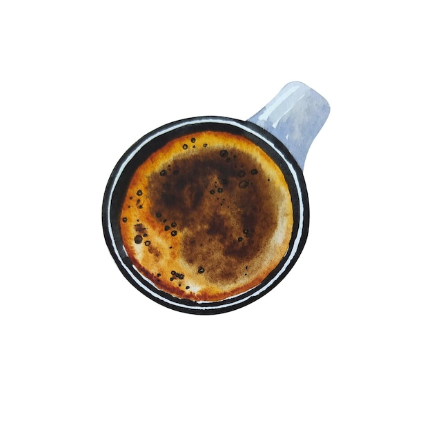 Watercolor cup of coffee clipart