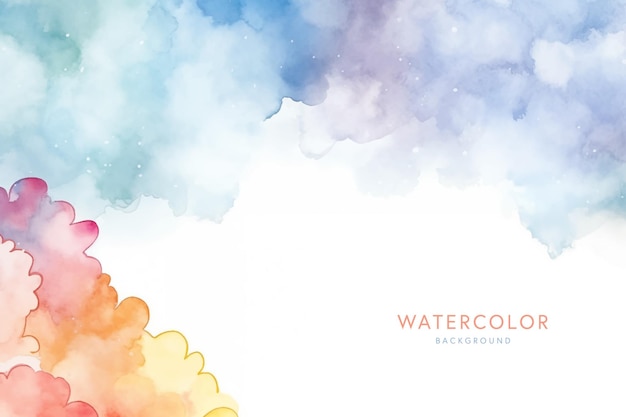 Watercolor Dawn Abstract background with Warm and Cool Hues