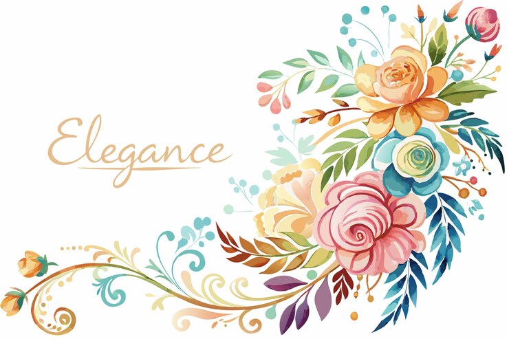 Vector watercolor decorative ornament